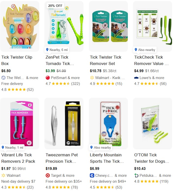 Tick Twister shopping
