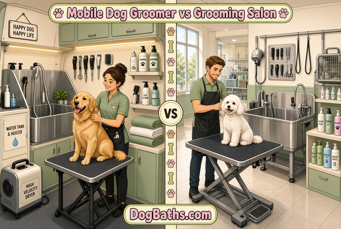 mobile dog groomer vs grooming salon which is better